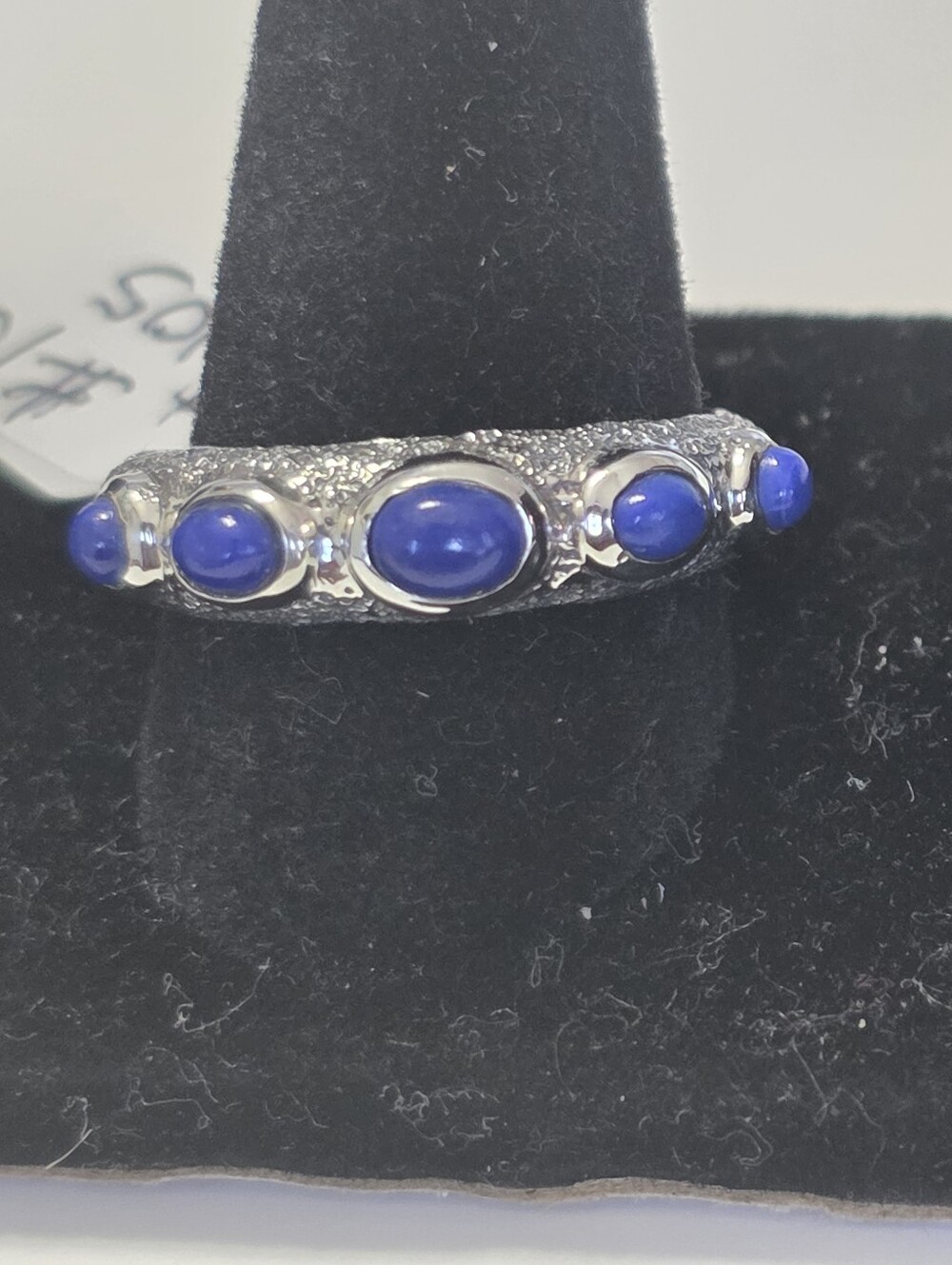 Sterling Silver Blue Lapis Cabochon Ring